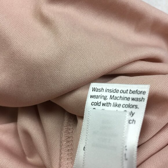 New! LC Lauren Conrad Wrap Dress S Woman Pink Metallic Knit Long Sleeve Ruffle - Picture 7 of 15